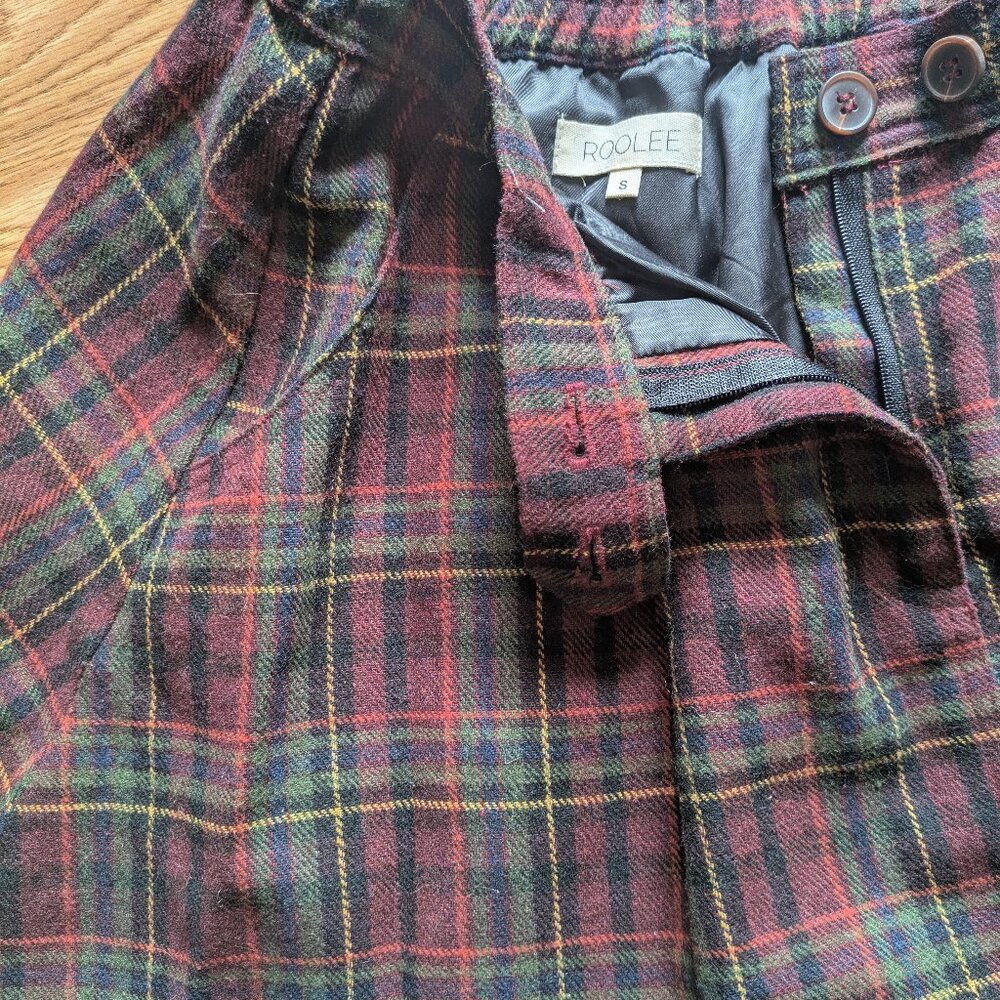 Roolee Wool Plaid Skirt